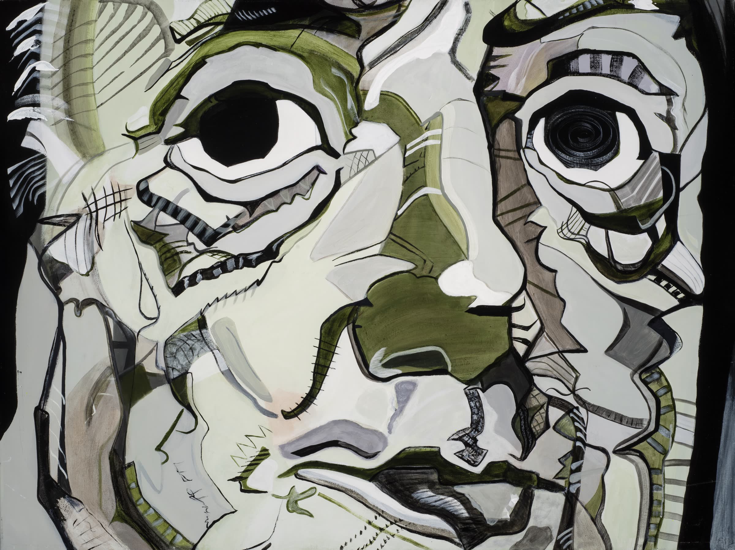 Steve Downs oil and acrylic painting, 48x60 inches