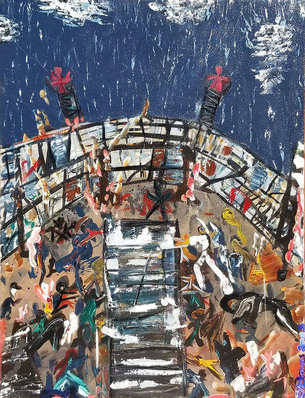 Steve Downs oil painting, 30x24 inches