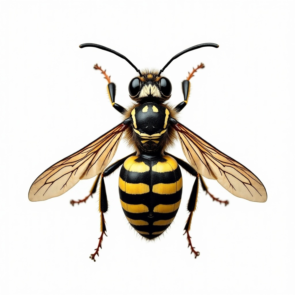 Bald-Faced Hornet: Wing / Body Pattern