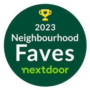 Nextdoor Neighborhood Favorite 2023 award badge for Beecasso.