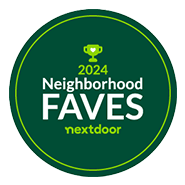 Nextdoor Neighborhood Favorite 2024 award badge for Beecasso.